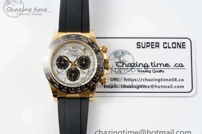 Dial 1:1 Strap Oysterflex Daytona Edition QF 116518 Rubber Best SA4130 on Meteorite 0706